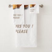 Funny Yellow Duck Playful Wink Smile - aangepaste  Bad Handdoek (Insitu)