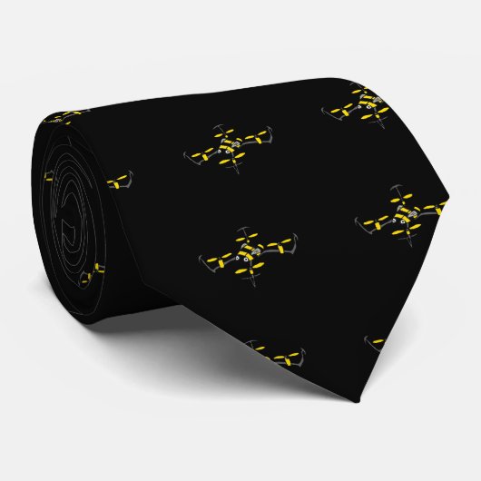 Funny Yellow Jacket Drone Bee Design Stropdas (Opgerold)