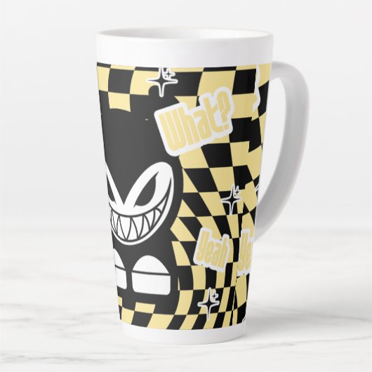 Funny Yellow Labubou-Inspired Mug | Cute Bold  Latte Mok (Rechterhoek)