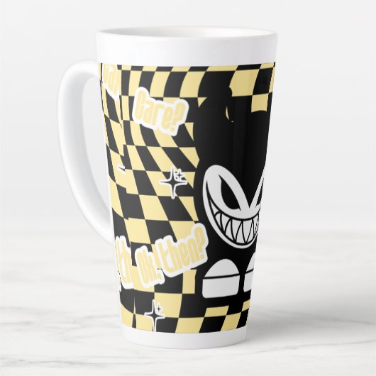 Funny Yellow Labubou-Inspired Mug | Cute Bold  Latte Mok (Linkerhoek)