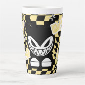 Funny Yellow Labubou-Inspired Mug | Cute Bold  Latte Mok (Voorkant)
