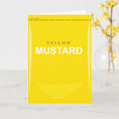 Funny  Yellow Mustard Birthday Card Kaart (Gele Bloem)