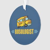 Funny Yellow School Bus Humoureus Ornament (voorkant)