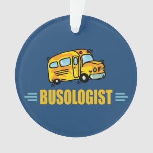 Funny Yellow School Bus Humoureus Ornament