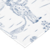 Funny Yeti Monsters Antiek Winter Toile Pattern Tafelkleed (Gekanteld)