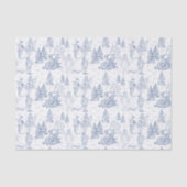 Funny Yeti Monsters Antiek Winter Toile Pattern Tissuepapier (Voorkant)