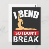 Funny Yoga Gezegde Briefkaart (Voorkant / Achterkant)