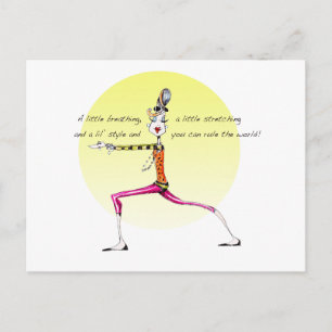 Funny Yoga humor-postkaart geschikt voor het ontwe Briefkaart