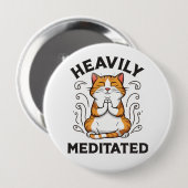 Funny Yoga Kat Mediterende Button (Voorkant /achterkant)