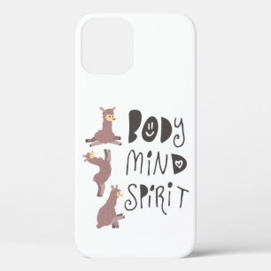 Funny Yoga Llamas iPhone 12 Hoesje