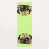Funny Yoga Mat met Pug Dog - Aangepaste kleuren (Voorkant)