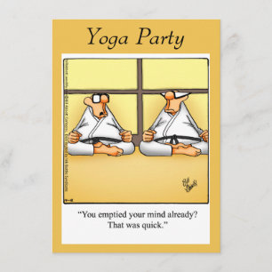 Funny Yoga Party-uitnodigingen Kaart