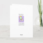 Funny Yoga Pose femme carte d'anniversaire (Dos)