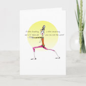 Funny Yoga pose wenskaart geschikt voor framing Kaart (Voorkant)