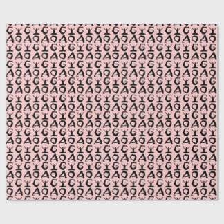 Funny Yoga Silhouettes Tiled Pattern Cadeaupapier