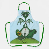 Funny Yogi Dragon Painting Schort (Voorkant)