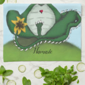 Funny Yogi Dragon Painting Theedoek (Gevouwen)