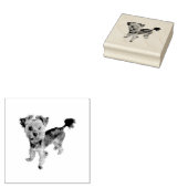 Funny yorkie-stempel 	rubberstempel (Gestempeld)