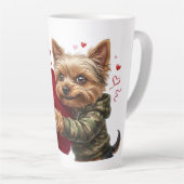 Funny Yorkie Valentine Mug | Adorable Yorkie Gift (Angle droit)