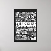 Funny Yorkshire Gezegden zwart-wit doek Canvas Afdruk (Voorkant)