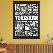 Funny Yorkshire Sayings toile noir et blanc (Insitu(Salon))