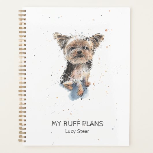 Funny Yorkshire Terrier aquarelle personnalisée (Devant)