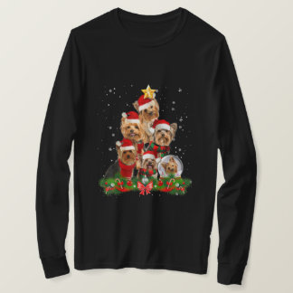 Funny Yorkshire Terrier Dog kerstboom T-shirt