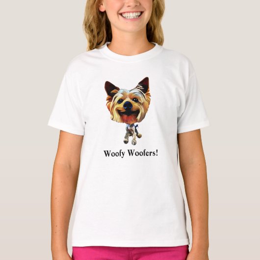 Funny Yorkshire Terrier Girls T-shirt (Devant)