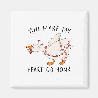 Funny You Make My Heart Go Honk Goose Heart Valent Magneet