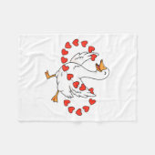 Funny You Make My Heart Go Honk Silly Goose Valent Fleece Deken (Voorkant (Horizontaal))