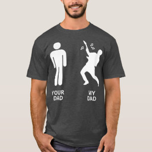 Funny Your Dad vs Mijn papa Guitar Musician Acoust T-shirt
