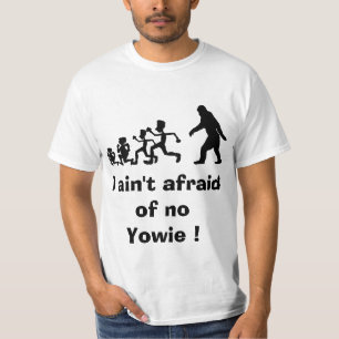 Funny Yowie parody over evolutie T-shirt