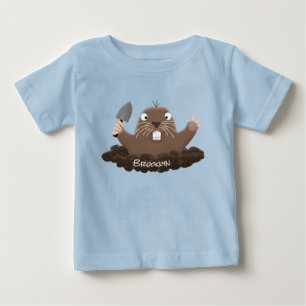 Funny zakgopher digging cartoon illustratie