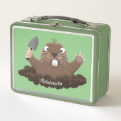 Funny zakgopher digging cartoon illustratie (Voorkant)