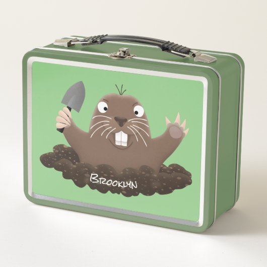 Funny zakgopher digging cartoon illustratie (Voorkant)