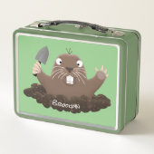 Funny zakgopher digging cartoon illustratie (Achterkant)