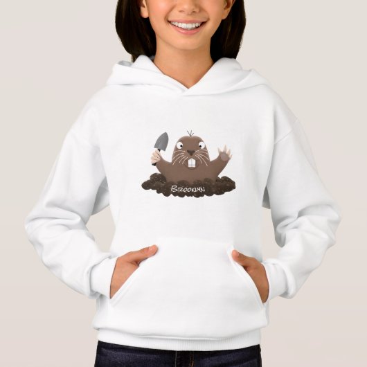 Funny zakgopher digging cartoon illustratie (Voorkant)