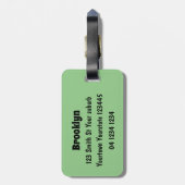 Funny zakgopher digging cartoon illustratie bagagelabel (Achterkant verticaal)