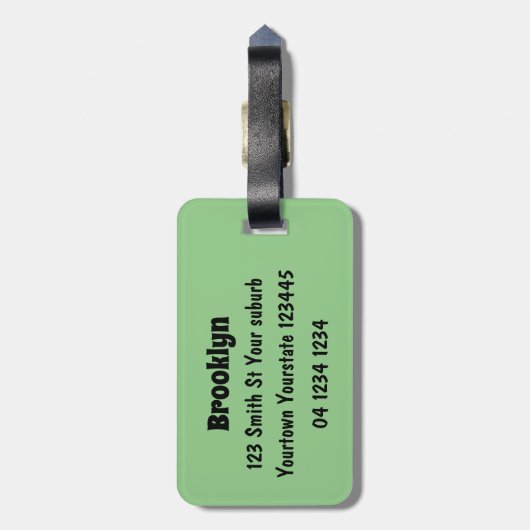 Funny zakgopher digging cartoon illustratie bagagelabel (Achterkant verticaal)