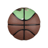 Funny zakgopher digging cartoon illustratie basketbal (Rechts)