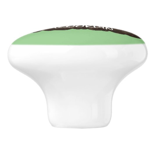 Funny zakgopher digging cartoon illustratie keramische knop (Zijkant)