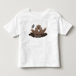 Funny zakgopher digging cartoon illustratie kinder shirts