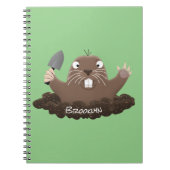 Funny zakgopher digging cartoon illustratie notitieboek (Voorkant)