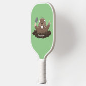 Funny zakgopher digging cartoon illustratie pickleball paddle (Links)