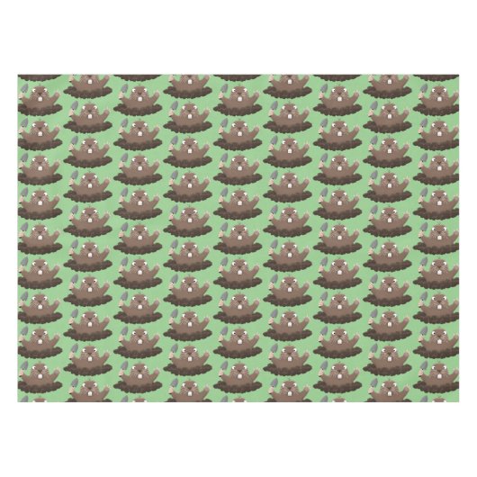 Funny zakgopher digging cartoon illustratie tafelkleed (Voorkant (Horizontaal))