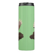 Funny zakgopher digging cartoon illustratie thermosbeker (Achterkant)