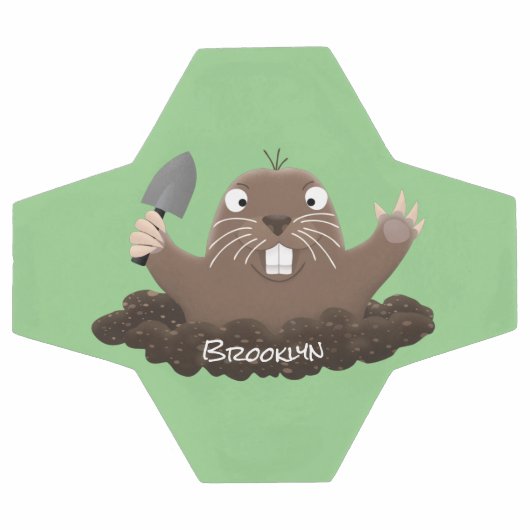 Funny zakgopher digging cartoon illustratie voetbal (Enkel)