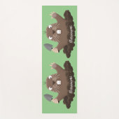 Funny zakgopher digging cartoon illustratie yogamat (Voorkant)