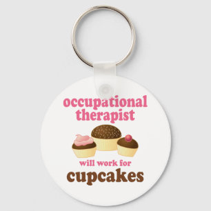 Funny zal werken voor cupcakes, bedwelmingstherapi sleutelhanger