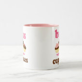 Funny zal werken voor Cupcakes Boss Tweekleurige Koffiemok (Center)